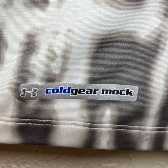 Under Armor White Gray Cold Gear Mock Fitted Pullover Top Women's Size Large - Picture 5 of 11